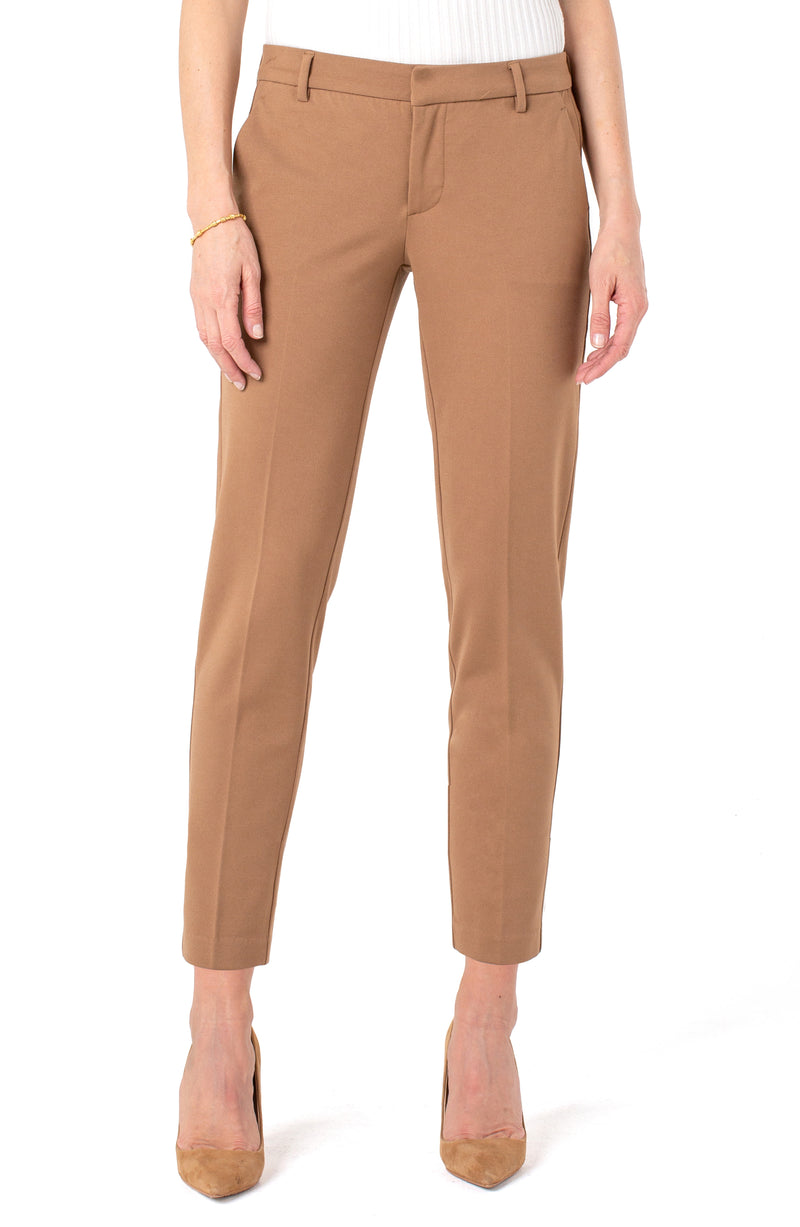 FINAL SALE LIVERPOOL KELSEY KNIT TROUSER SUPER STRETCH PONTE - MAPLE
