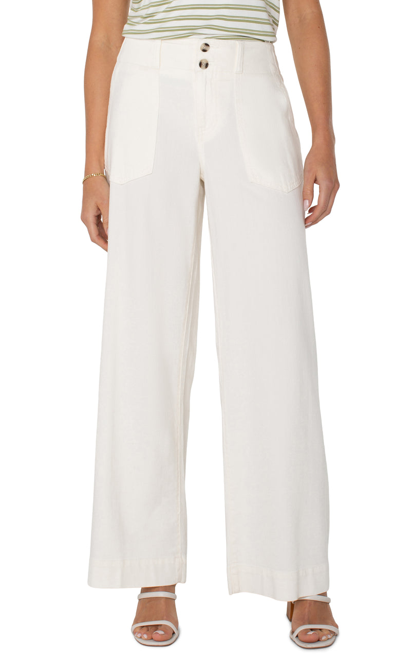 FINAL SALE Liverpool Hannah Flare - Whipped Cream