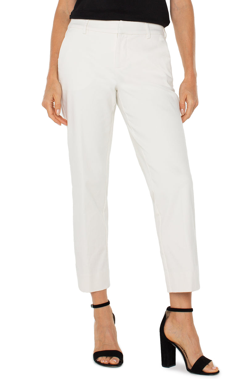 FINAL SALE Liverpool Kelsey Trouser With Side Slit - Whipped Cream