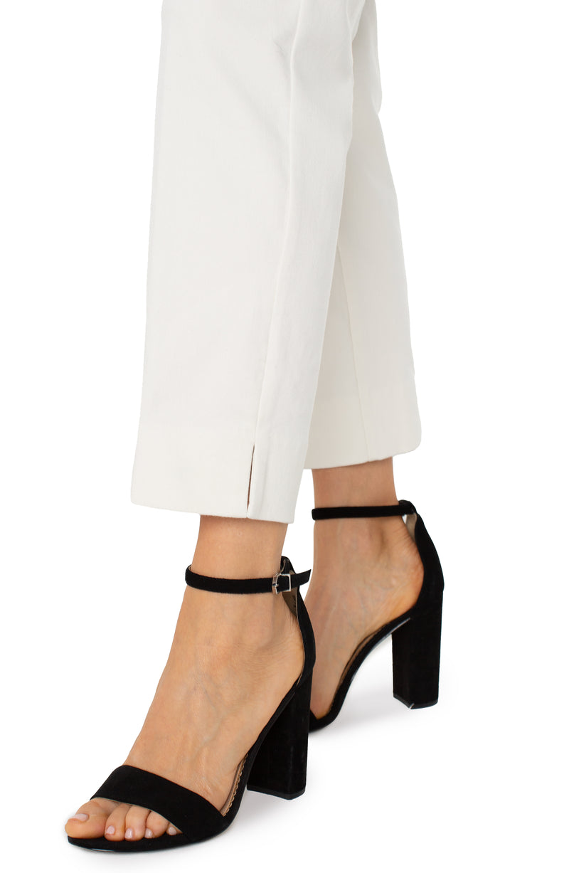 FINAL SALE Liverpool Kelsey Trouser With Side Slit - Whipped Cream