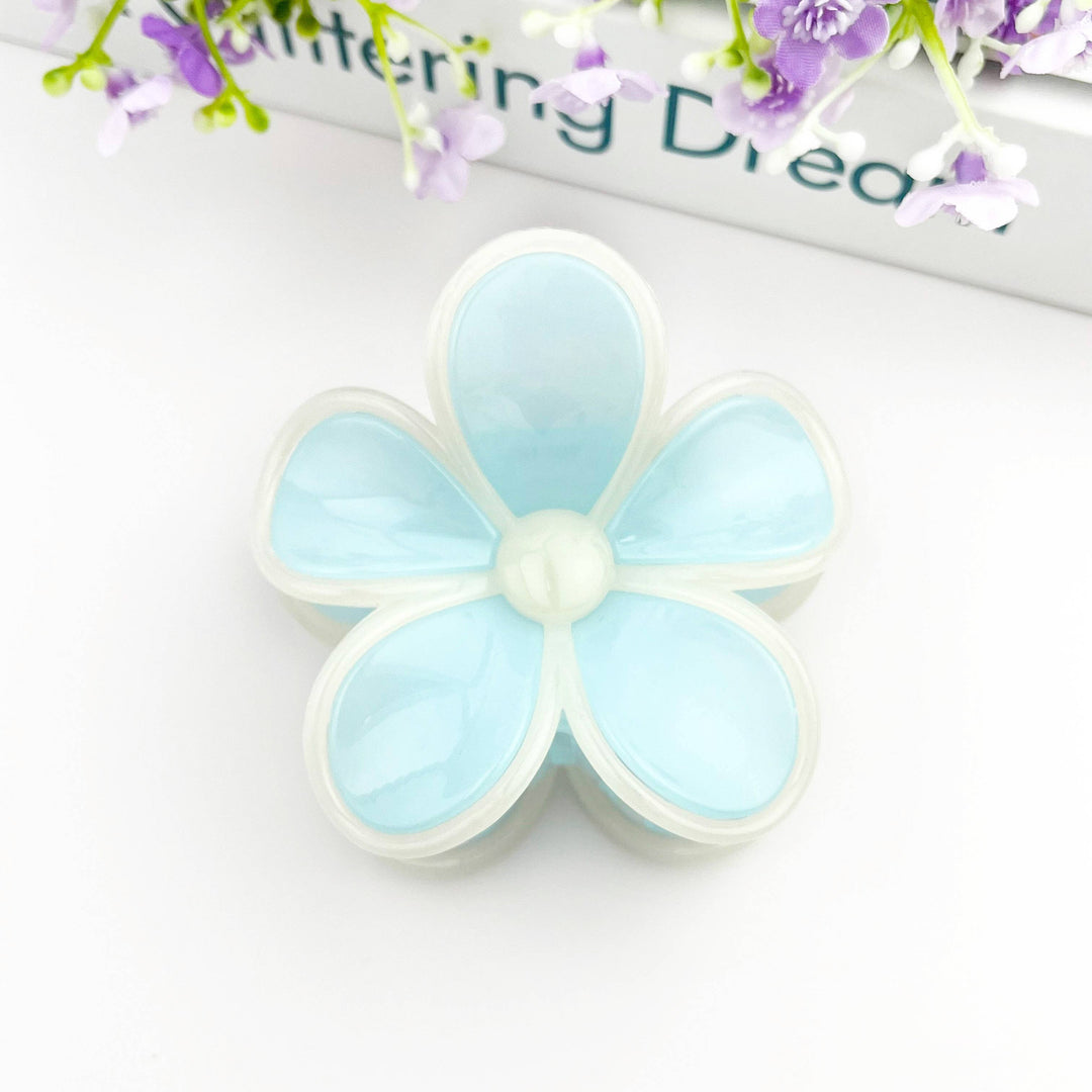 Two-color Plumeria Claw Clip, Seaside Holiday Hair Clip