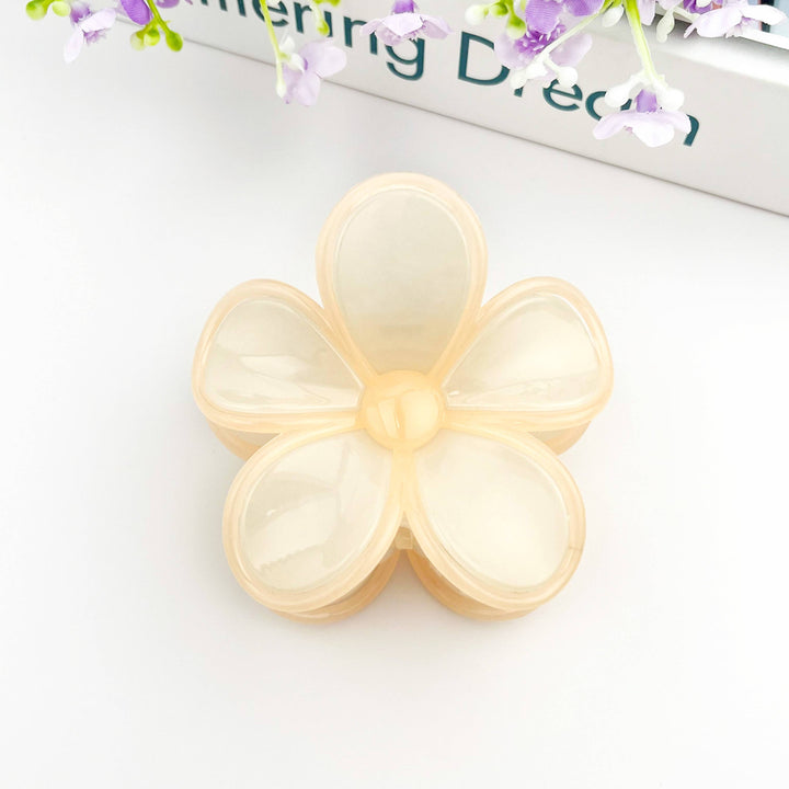 Two-color Plumeria Claw Clip, Seaside Holiday Hair Clip