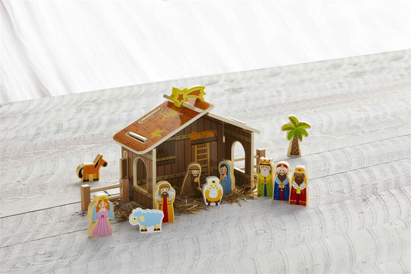 Mud Pie Wood Nativity Set