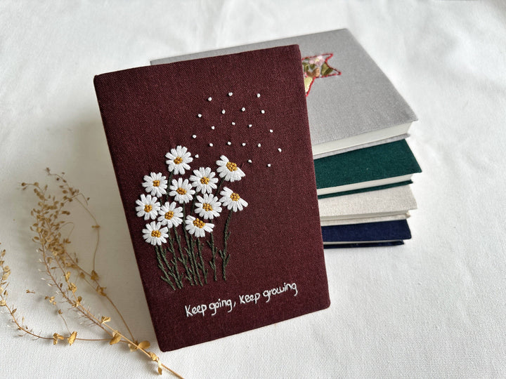 Handmade Journal with Cute Embroidery &amp; Inspirational Quote, Collection Rory ✅