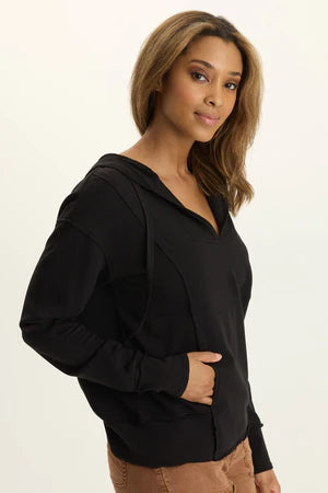 XCVI Wearables Rosalyn Hoodie  in Black
