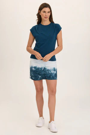 XCVI WEARABLES Trace Skirt Tricolor Ombre Abyss