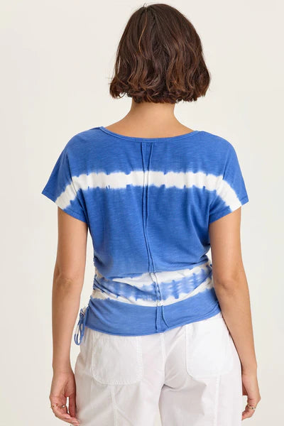 XCVI Wearables Diggory Jersey Cinchable Dolman Tee  in Caravel Wash Lakeside