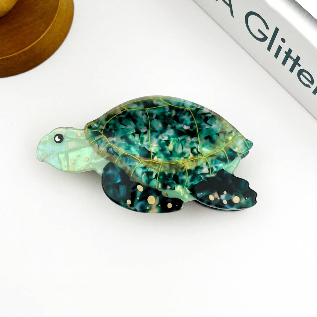 Sea Turtle Hair Claw Clip, Ocean-Inspired Hair