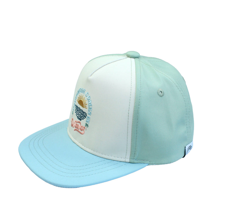 Happiness Comes In Waves Coastal Baby and Kids Snapback Hat