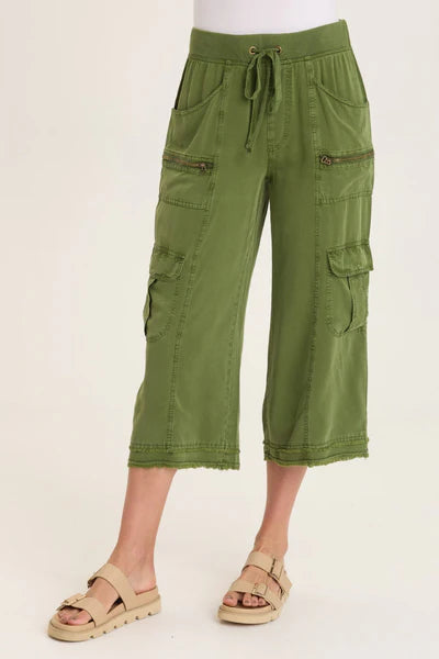 XCVI Wearables Bavo Classic Cargo Gaucho Crop  in Apollo Pigment