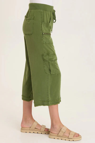 XCVI Wearables Bavo Classic Cargo Gaucho Crop  in Apollo Pigment