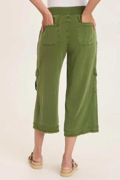 XCVI Wearables Bavo Classic Cargo Gaucho Crop  in Apollo Pigment