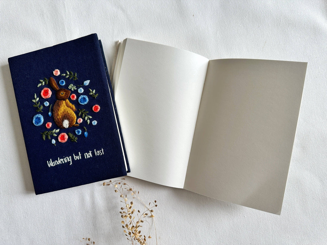 Handmade Journal with Cute Embroidery &amp; Inspirational Quote, Collection Rory ✅