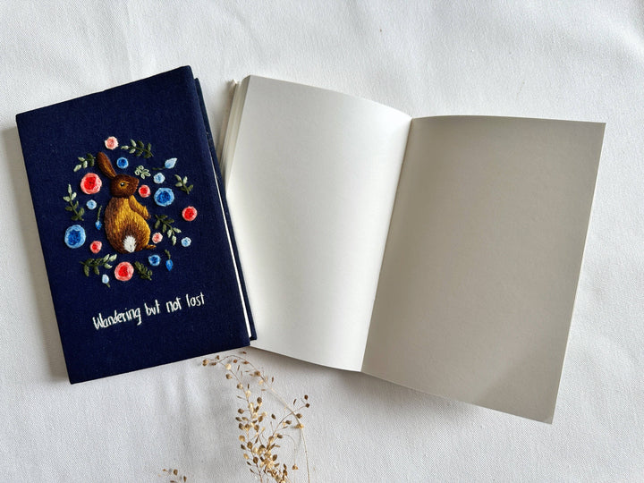 Handmade Journal with Cute Embroidery &amp; Inspirational Quote, Collection Rory ✅