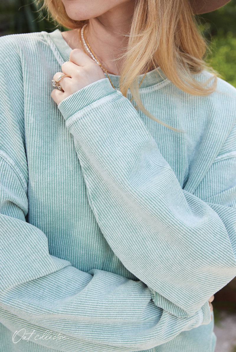 MERRY   Thermal Vintage Pullover Dusty Vanilla