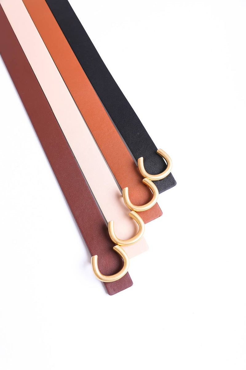 Minimalist Gold Horseshoe Belt -