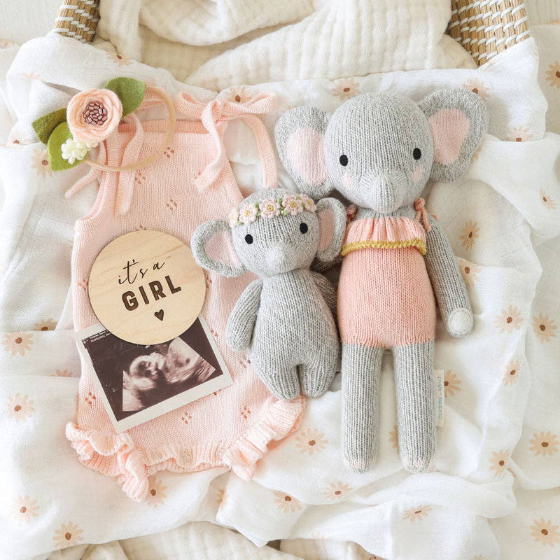 Cuddle+Kind Baby elephant (blush floral), gives 5 meals