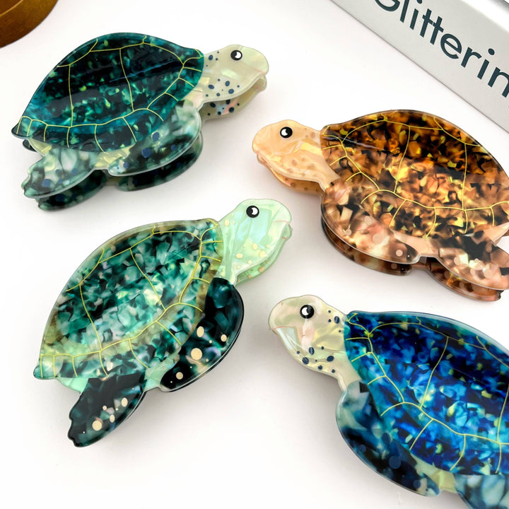 Sea Turtle Hair Claw Clip, Ocean-Inspired Hair