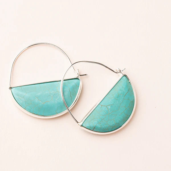 Scout Curated Wears - Stone Prism Hoop Earring - Turquoise/Silver