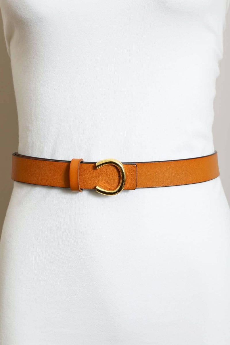 Minimalist Gold Horseshoe Belt -