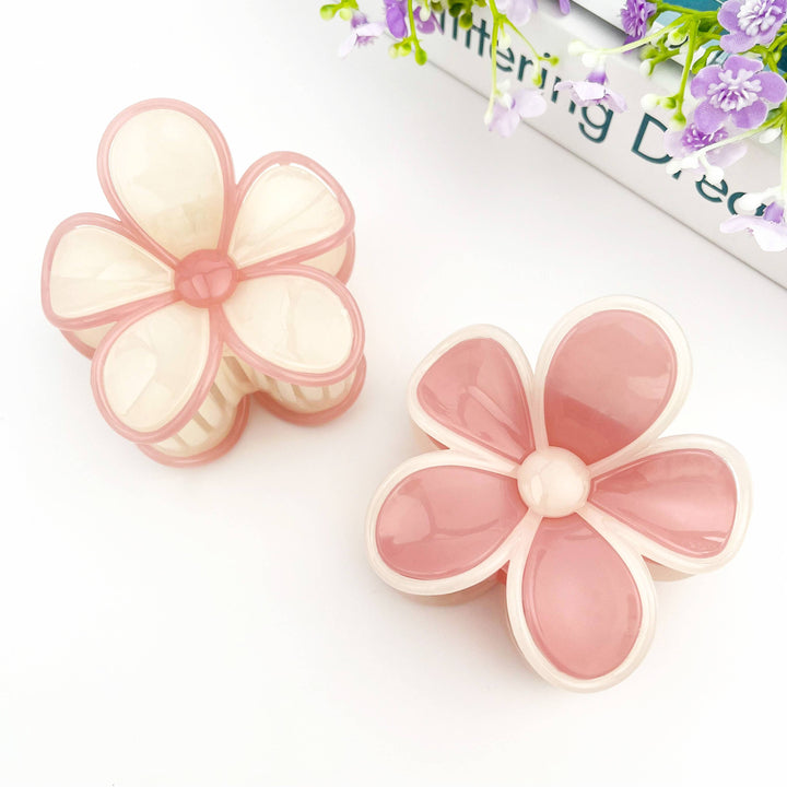 Two-color Plumeria Claw Clip, Seaside Holiday Hair Clip