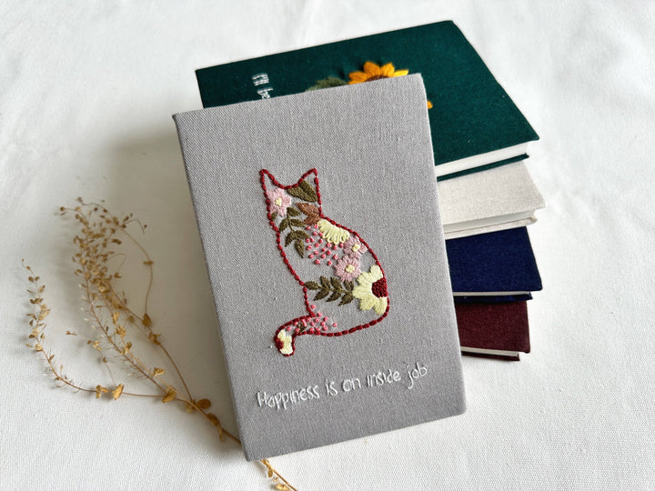 Handmade Journal with Cute Embroidery &amp; Inspirational Quote, Collection Rory ✅