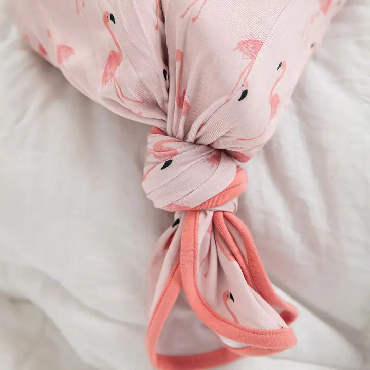 Emerson & Friends Fancy Flamingos Bamboo Gown and Hat Newborn Baby Gift Set