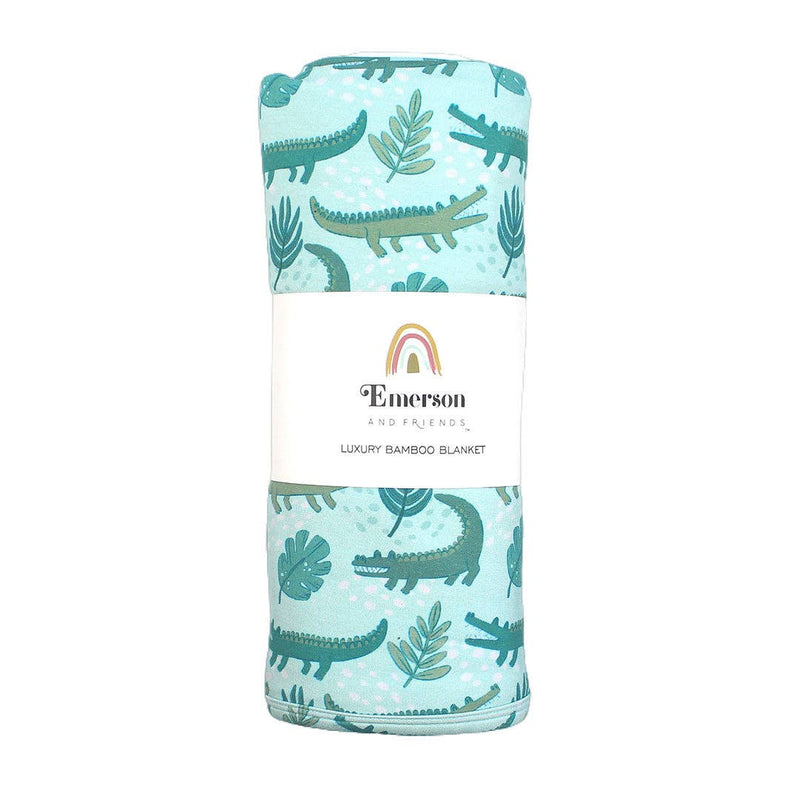 Later Gator Alligator Luxury Bamboo Swaddling Blanket