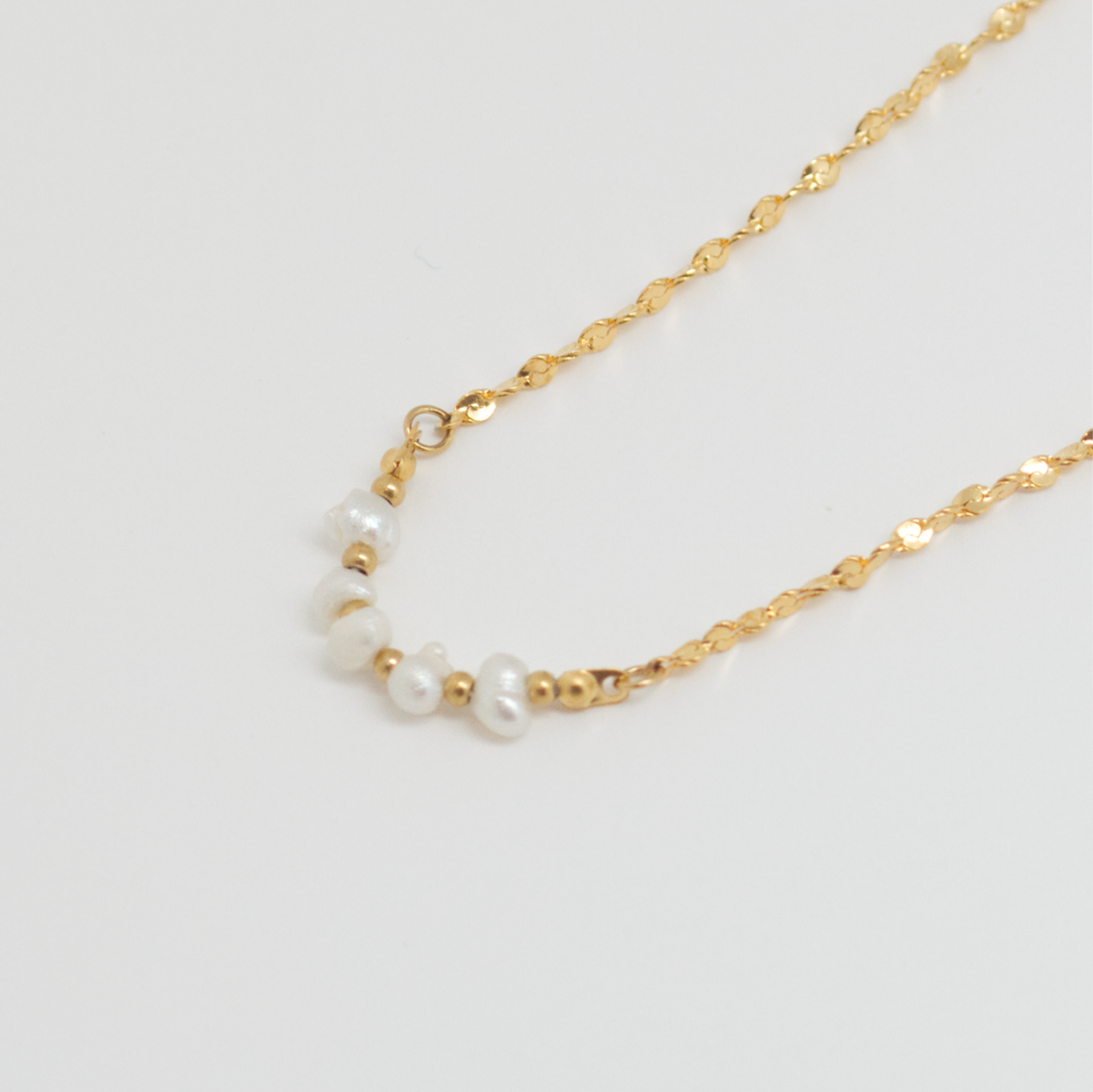 Salty Cali Pearl &amp; Chain Necklace~ Salty Shells