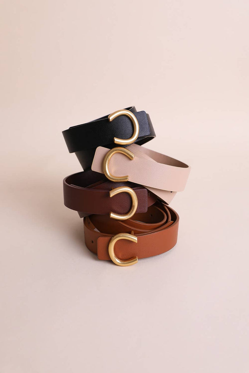 Minimalist Gold Horseshoe Belt -