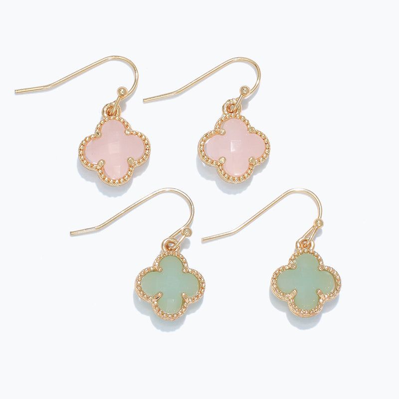 Earrings-Assort of 2 Jade & Pink