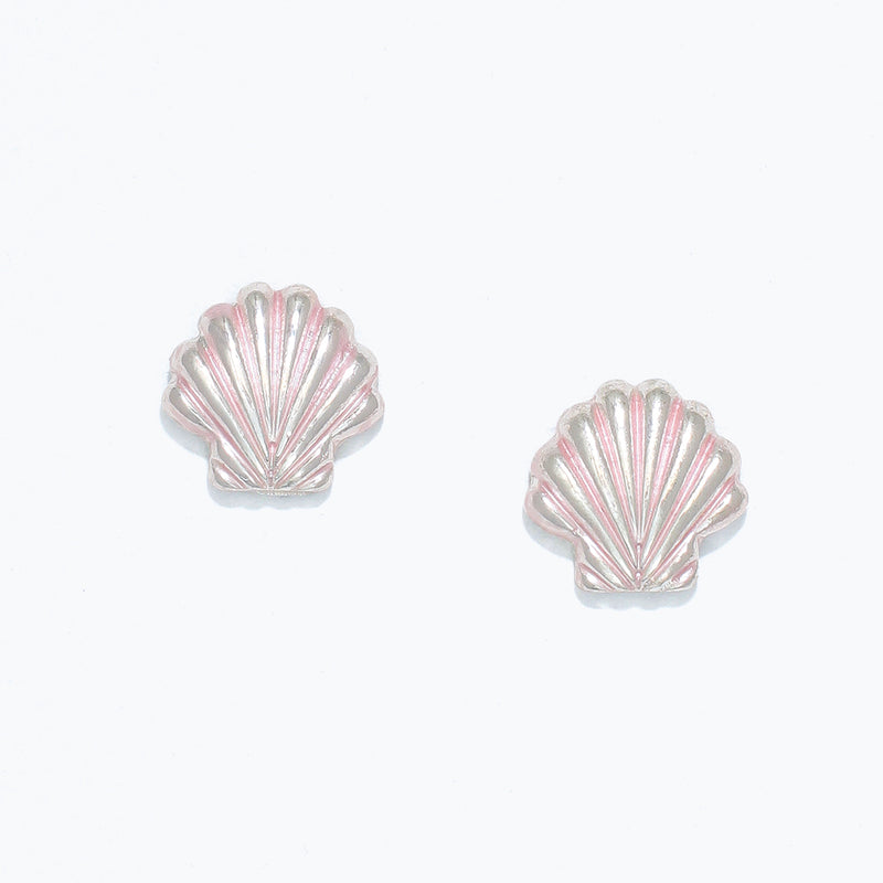 Earrings-Lovely Blush Pink Scallops