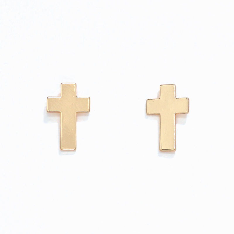 Earrings-Gold Crosses