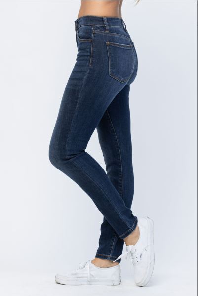 FINAL SALE Judy Blue Hi-Rise Relaxed Fit Dark Clean - Sizes 0-22W