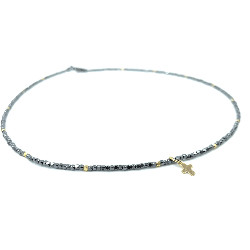 Erin Gray Luxe Cross on Hematite