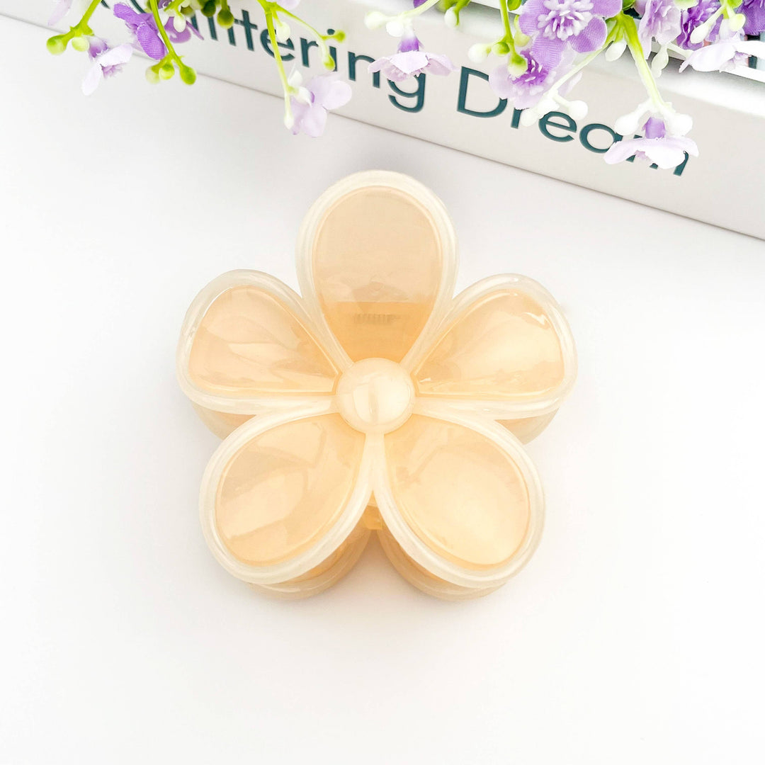 Two-color Plumeria Claw Clip, Seaside Holiday Hair Clip