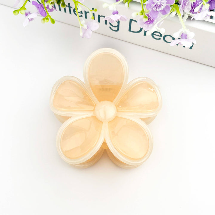 Two-color Plumeria Claw Clip, Seaside Holiday Hair Clip