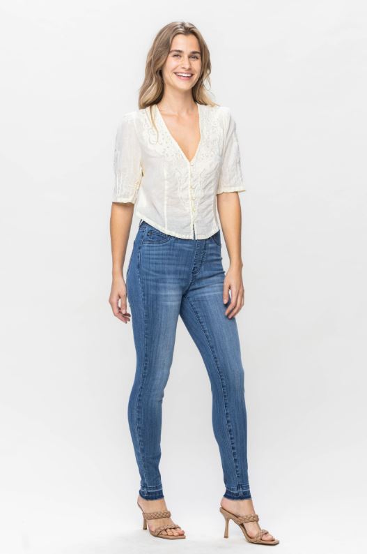 Judy Blue High Waist Pull On Skinny Jeans - Sizes 0-22W