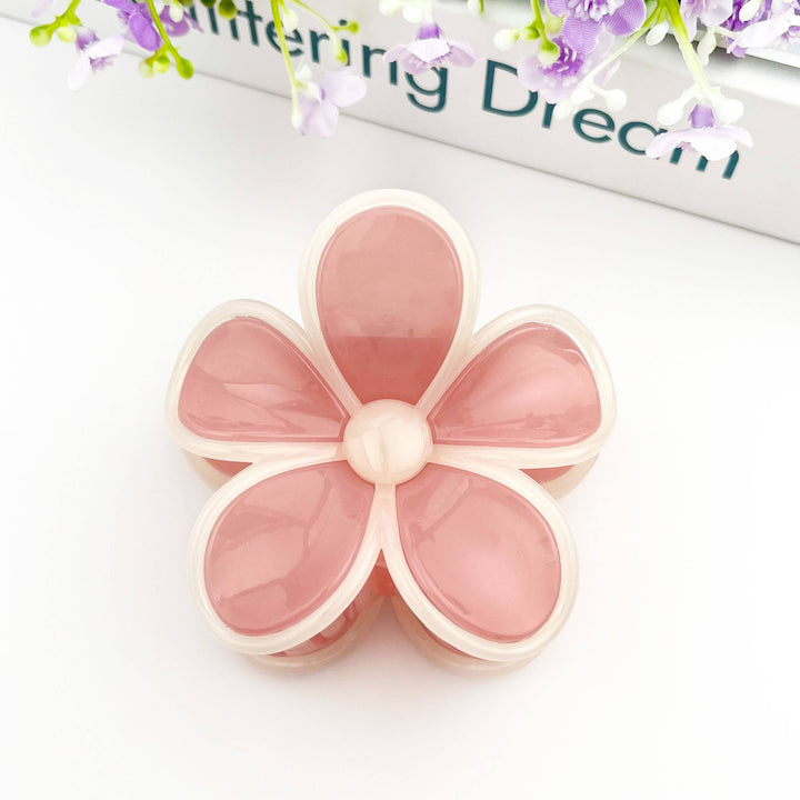 Two-color Plumeria Claw Clip, Seaside Holiday Hair Clip