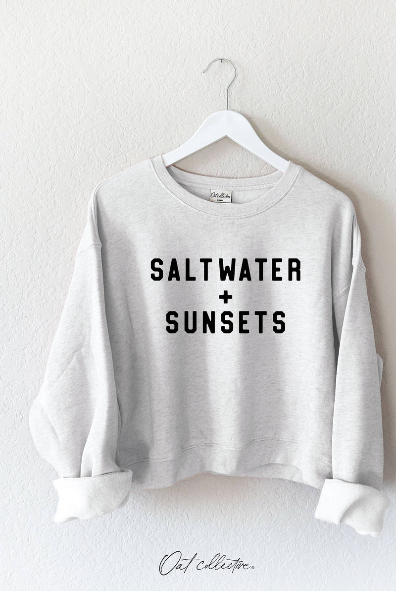 SALT WATER AND SUNSETS Mid Graphic Sweatshirt