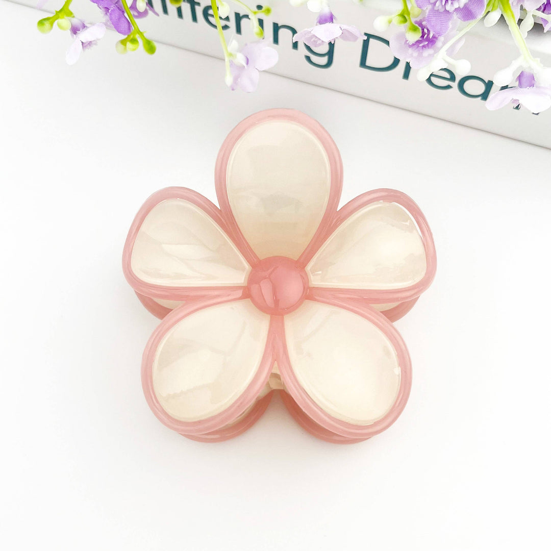 Two-color Plumeria Claw Clip, Seaside Holiday Hair Clip