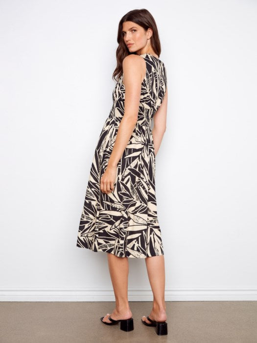 Charlie B Printed Cotton Voile Front-Zip Maxi Dress - Luna