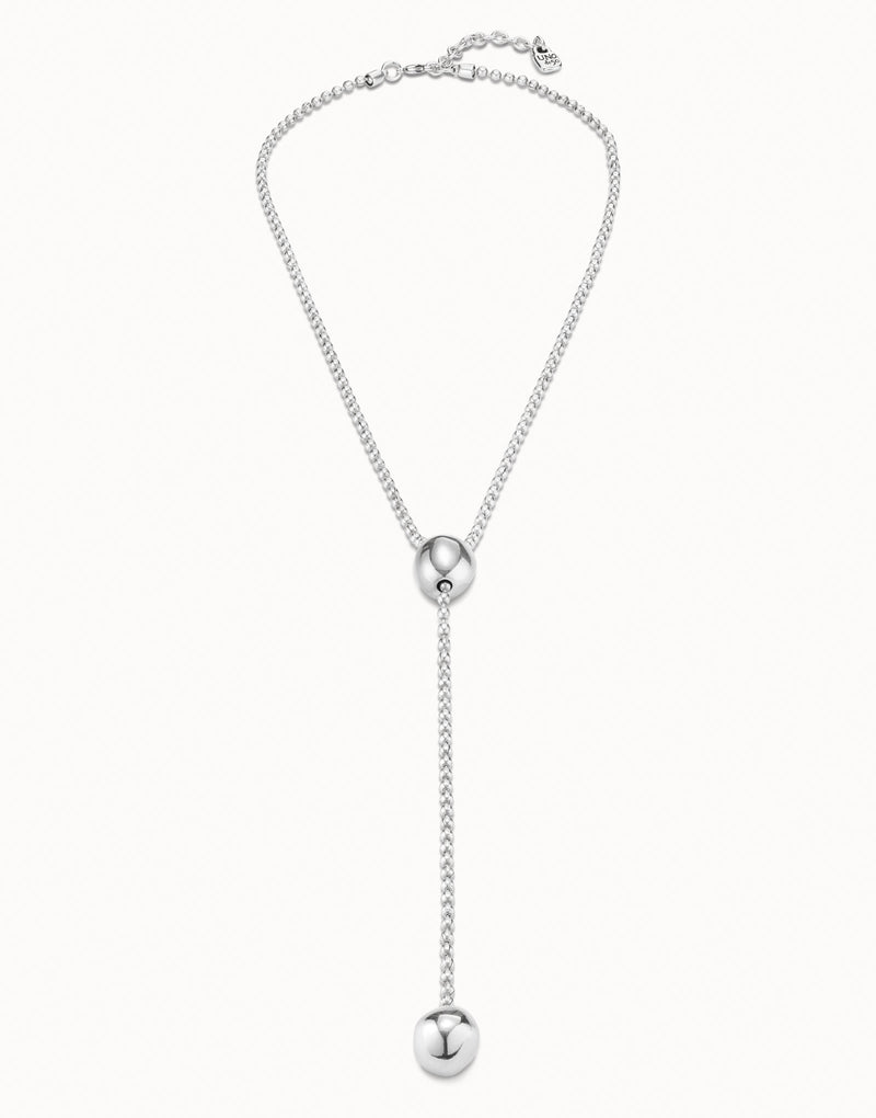 UNOde50 Long adjustable chain necklace - Sterling Silver