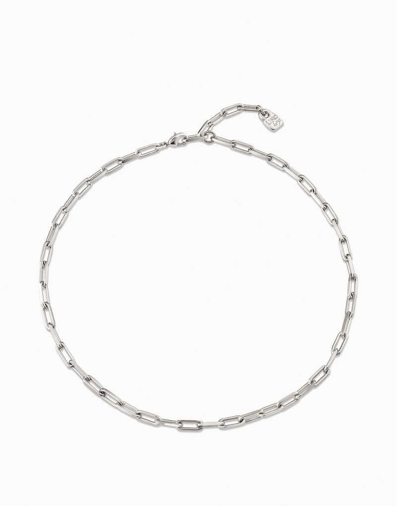 UNOde50 Short link chain charm necklace - Sterling SIlver