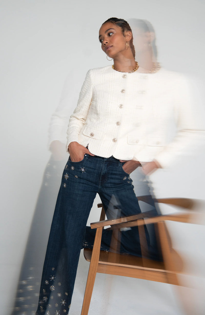 Liverpool Luxe Stride Wide Leg - Crystal Snowflake