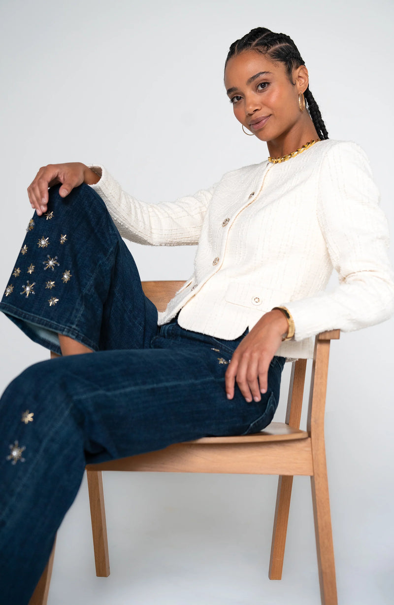 Liverpool Luxe Stride Wide Leg - Crystal Snowflake