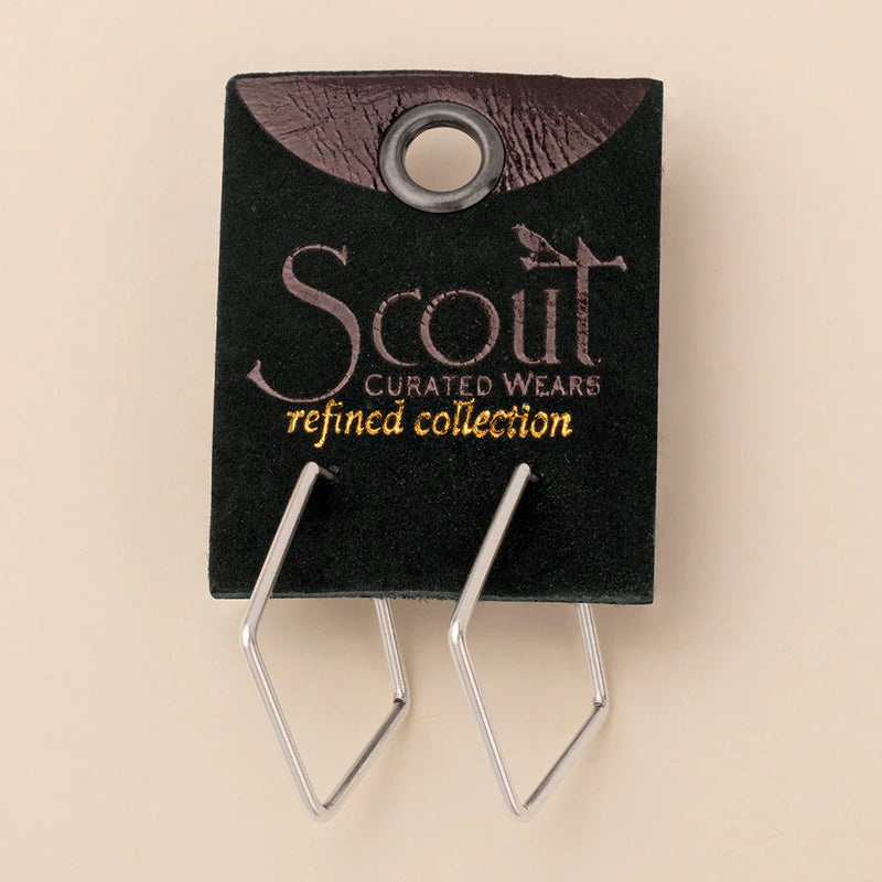 Scout - Refined Earring Collection - Orion Diamond Hoop/Sterling Silver