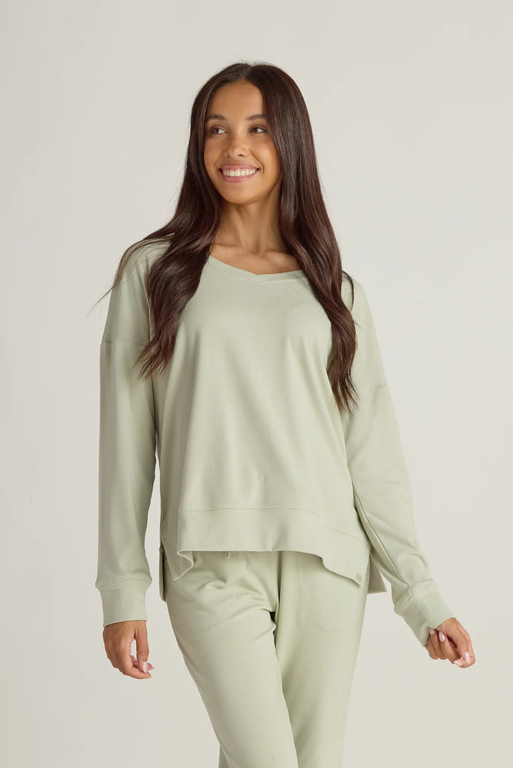 Faceplant Dreams Soft Pullover - Sage