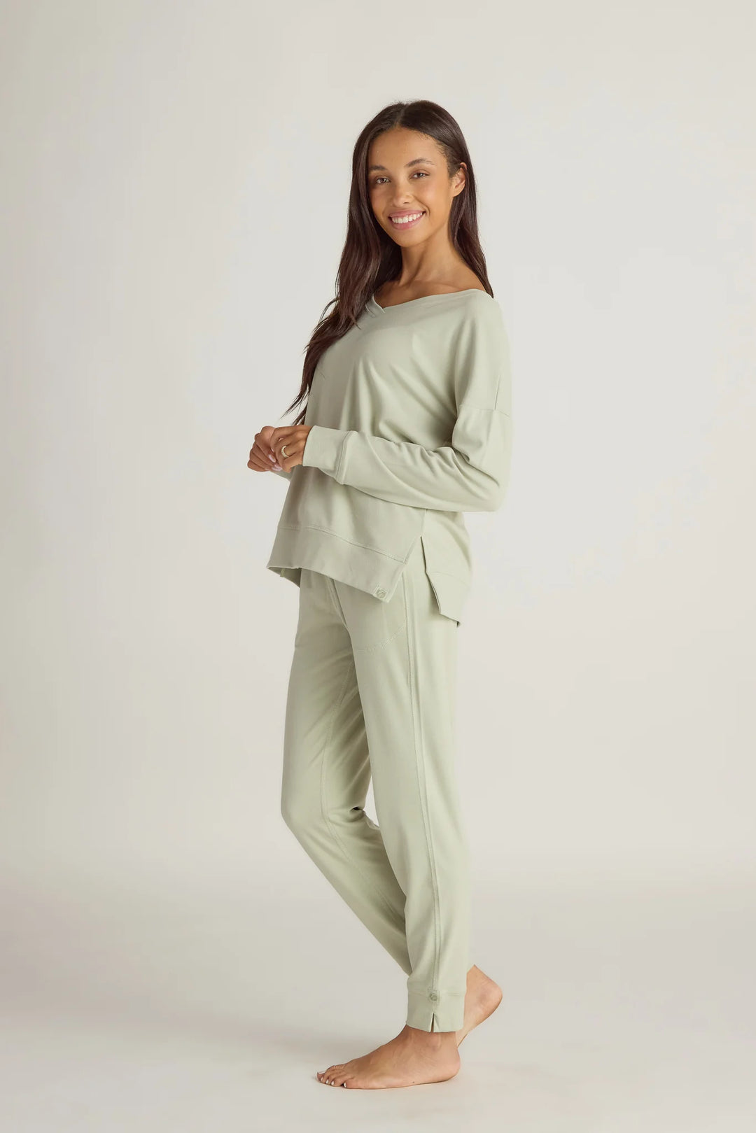 Faceplant Dreams Soft Pullover - Sage