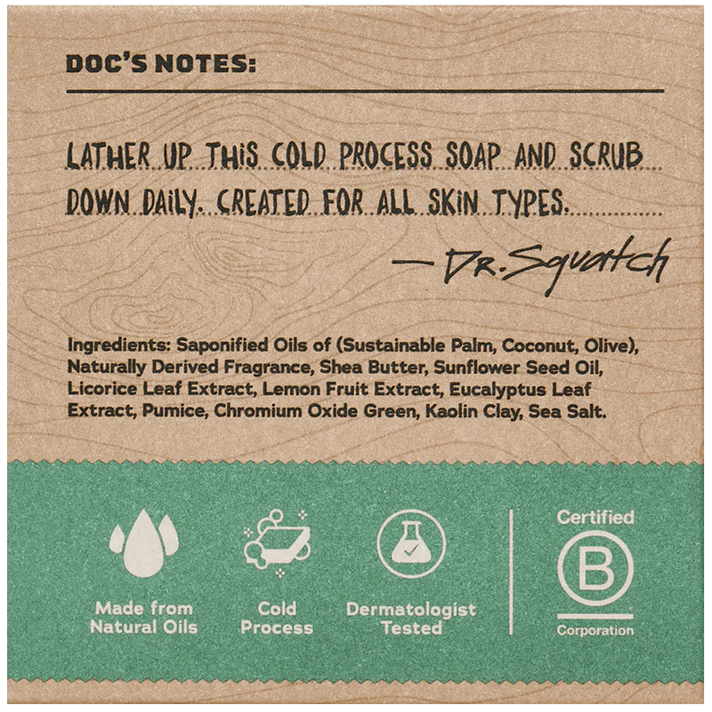 Dr. Squatch Rainforest Rapids  Bar Soap WH-BAR-RAR-01